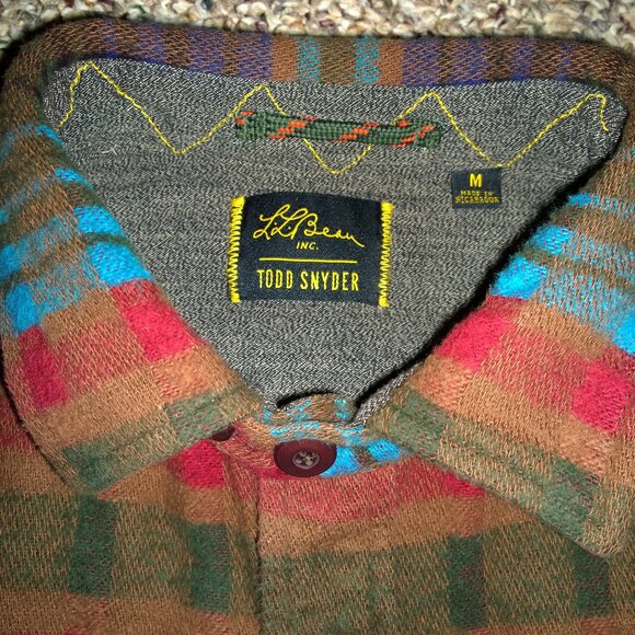 L.L.BEAN x TODD SNYDER Jacquard Pattern Flannel Chamois Shirt - Picture 7 of 12
